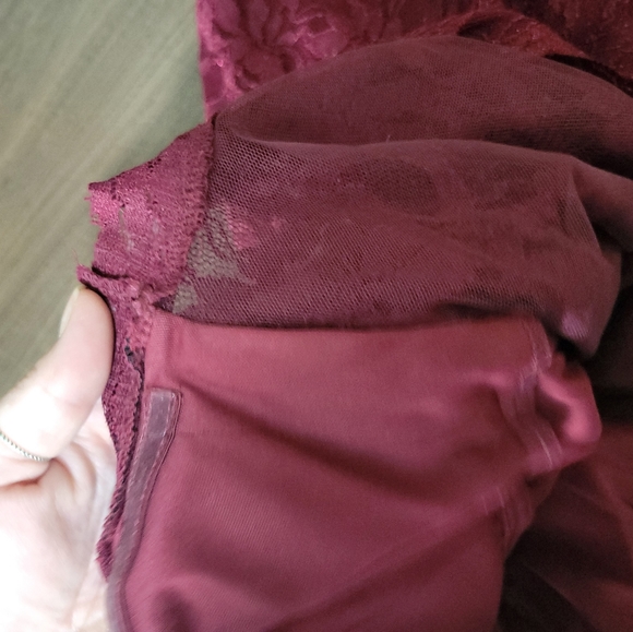 ✨Junior's size 12 one shoulder plum lace gown - Picture 13 of 16